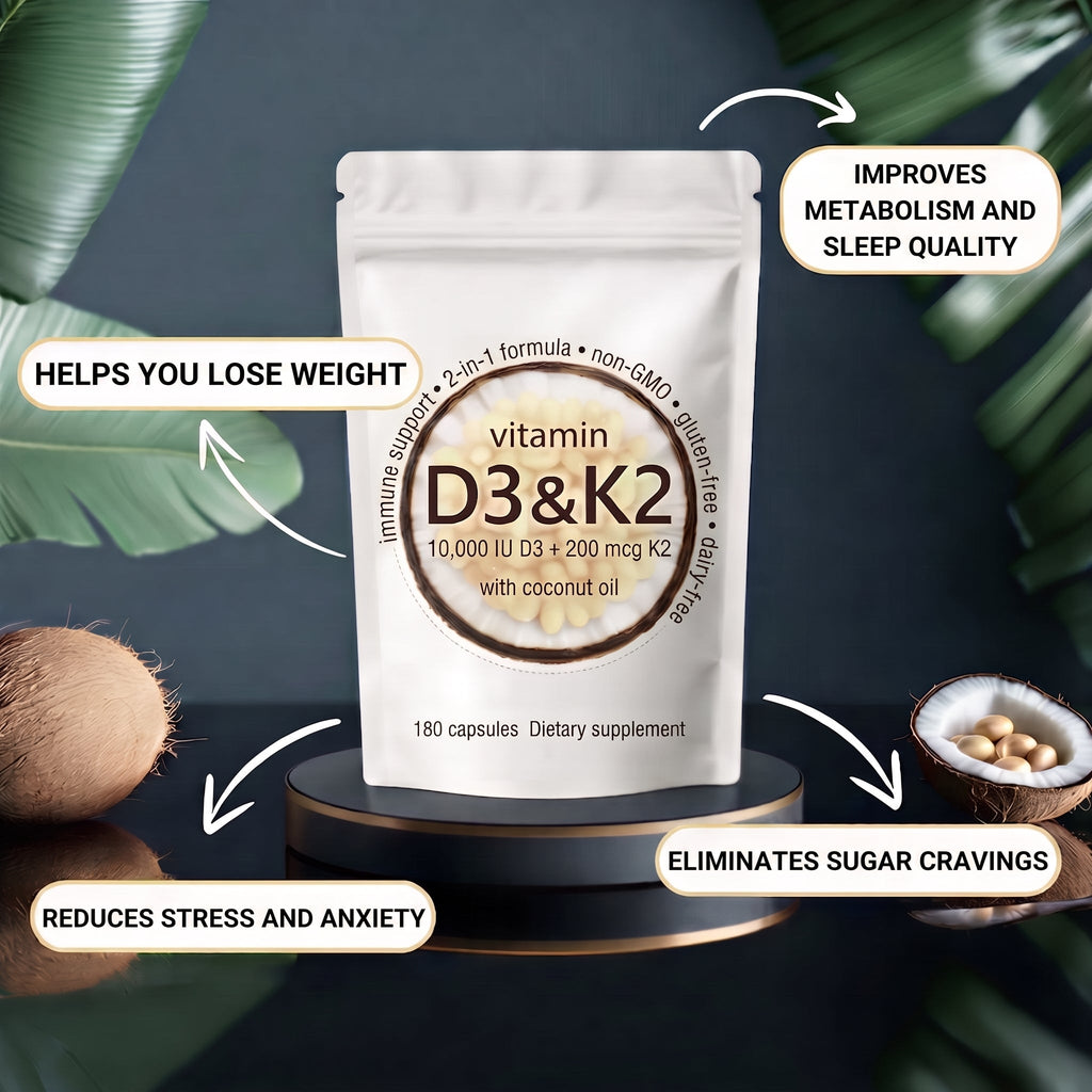 Vitamin D3 & K2 benefits: metabolism, immunity