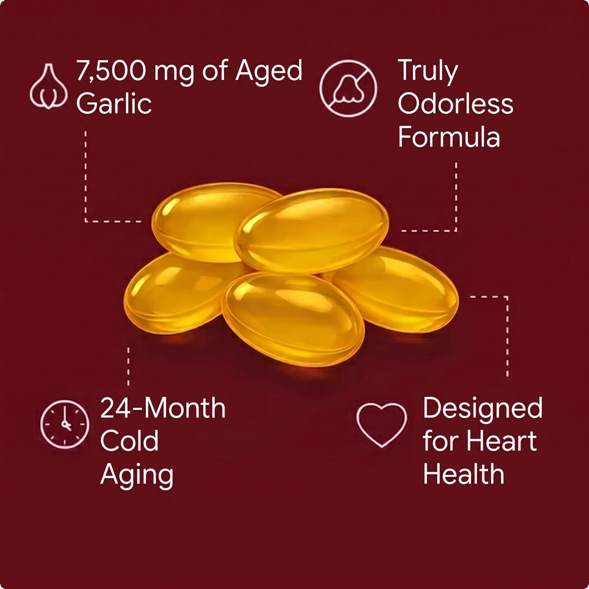 7,500 mg of aged garlic, concentrated formula