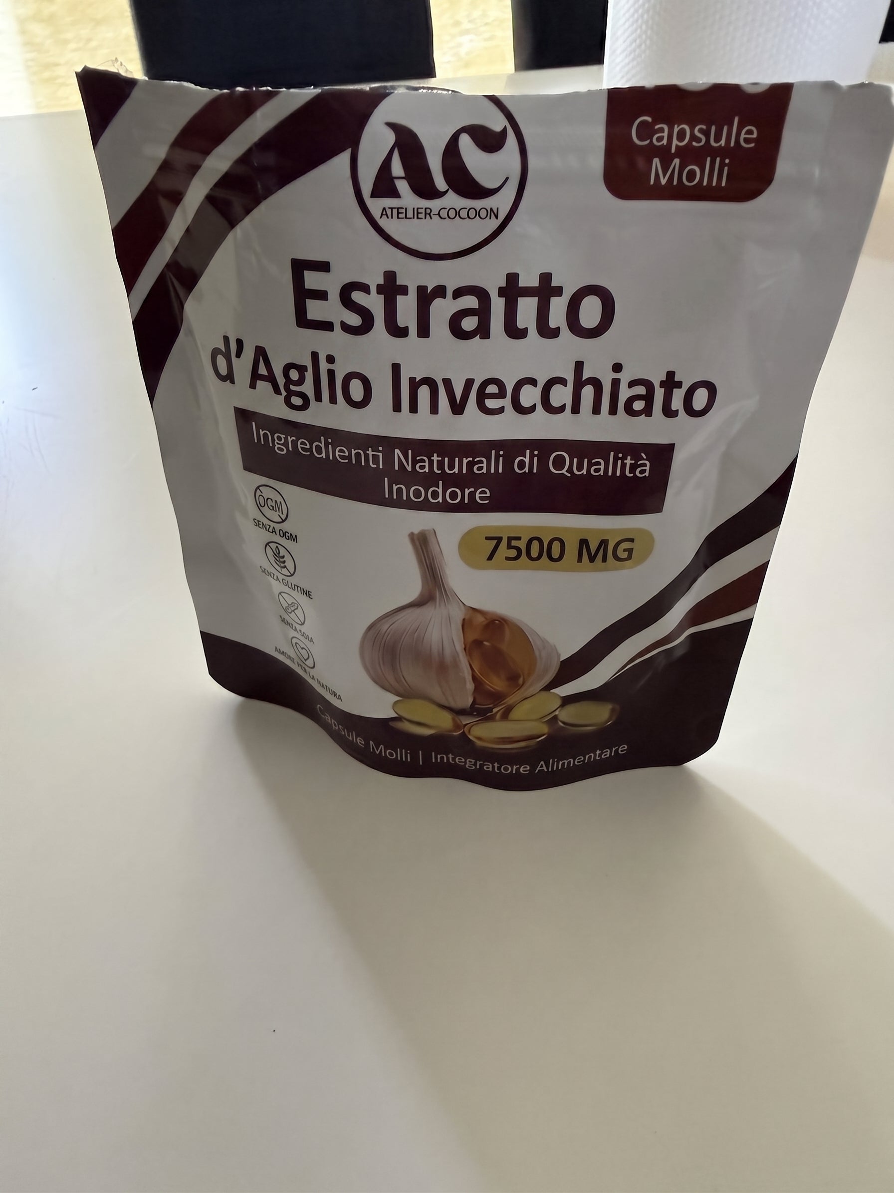 Confezione di Estratto d'Aglio Invecchiato 7500 mg, 150 capsule molli Immagine