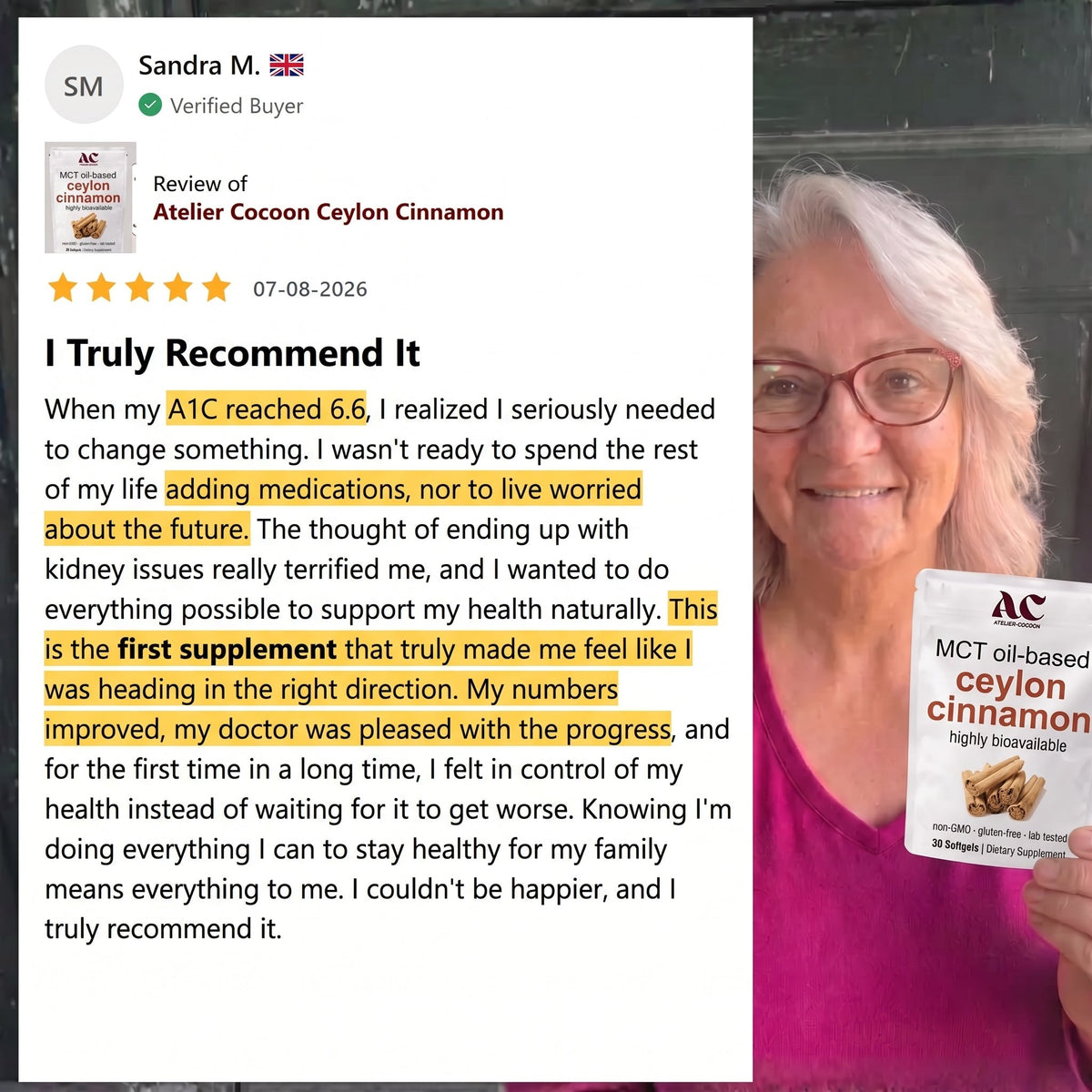 Verified review by Sandra M.