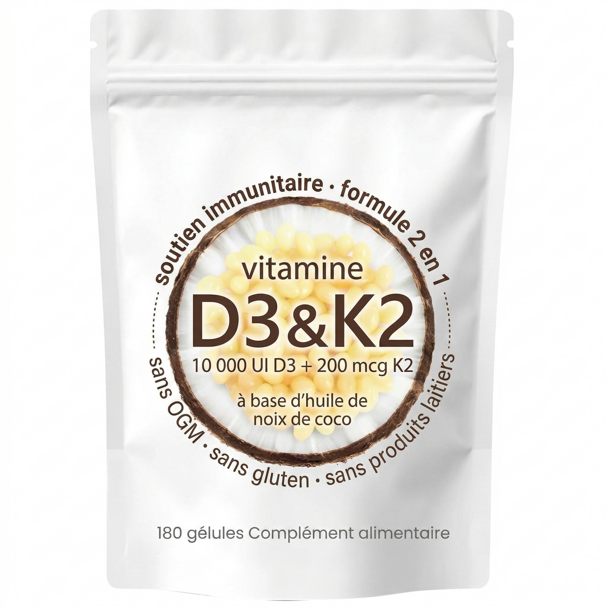 Vitamine D3 & K2 Haute Dose – Gélules Molles