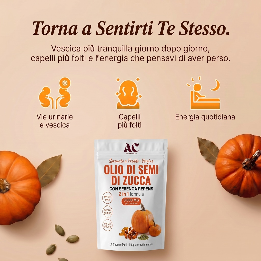 Torna a sentirti te stesso: vescica piu tranquilla, capelli piu folti, energia quotidiana